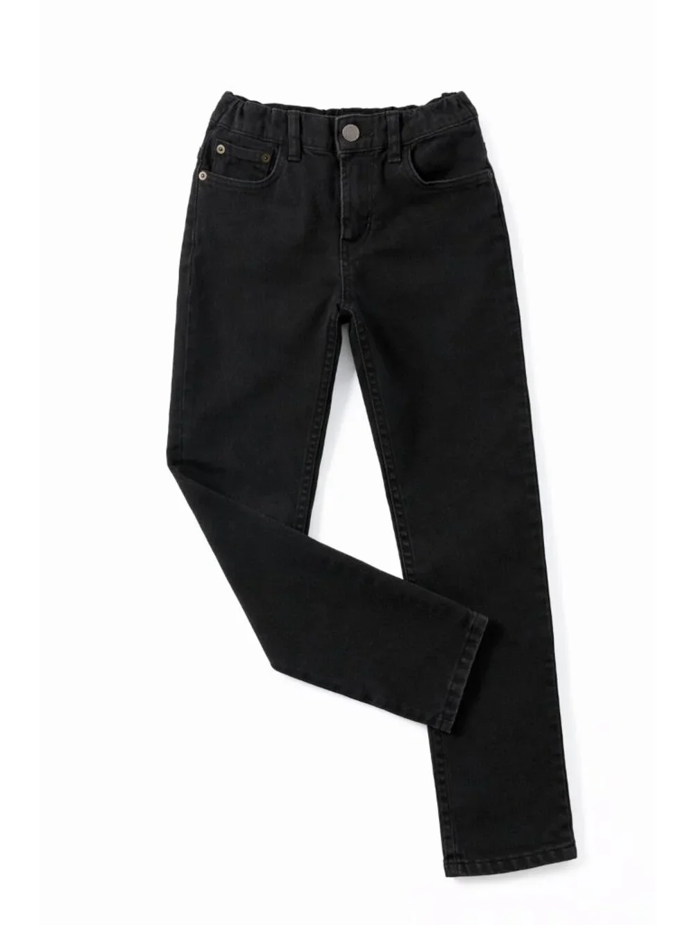 GAP Denim Boys Size 12 Black Jeans Original Fit Elastic Waist Adjustable Youth